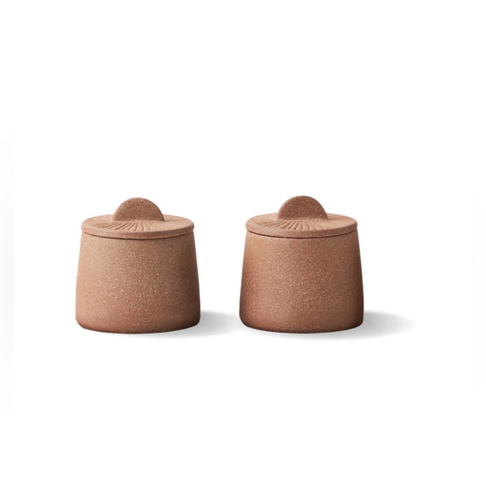 Citrine Canyon Collection by Magenta Set of 2 Spice Jars 3"DIA x 3.4"H NIB